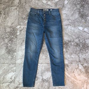 Lucky Brand Button Fly Bridgette Crop Jeans